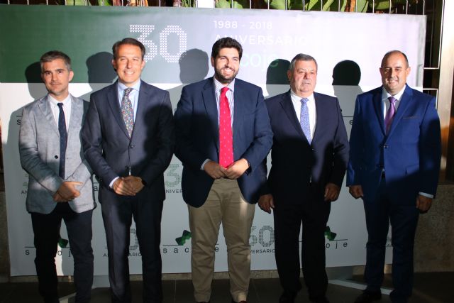 López Miras asiste en Lorca al acto de celebración del XXX aniversario de la cooperativa agrícola Sacoje - 1, Foto 1