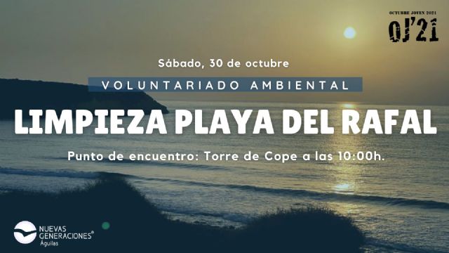 NNGG Águilas organiza una limpieza de la playa del Rafal para este sábado, 30 de octubre - 1, Foto 1