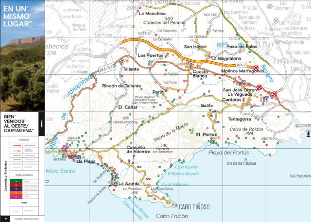 El mapa del proyecto turístico ´Oeste Cartagena´ permanecerá expuesto durante una semana - 1, Foto 1