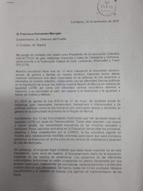 GALACTYCO se queja al Defensor del Pueblo por una supuesta vulneración de derechos por parte de la Consejería de Educación - 3, Foto 3