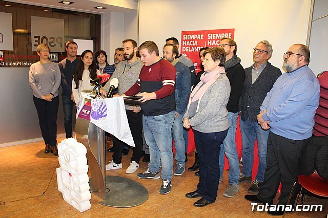 JST and the PSOE of Totana read a manifesto on the occasion of the International Day for the Elimination of Violence against Women