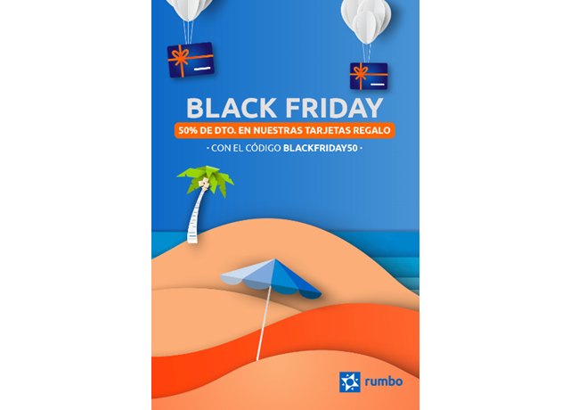 Black Friday Rumbo: hasta un 50% de descuento en tarjetas regalo para viajar cuando quieras - 1, Foto 1
