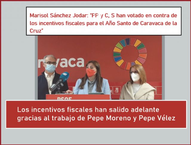 Marisol Sánchez Jodar: PP y C, S han votado en contra de los incentivos fiscales para el Año Santo de Caravaca de la Cruz - 1, Foto 1