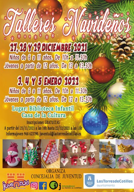 Se abren las inscripciones para los talleres navideños de manualidades de la Concejalía de Juventud - 1, Foto 1