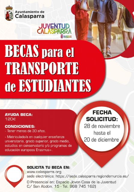 El Ayuntamiento de Calasparra convoca lasayudas a estudiantes para transporte curso 2022/2023 - 1, Foto 1