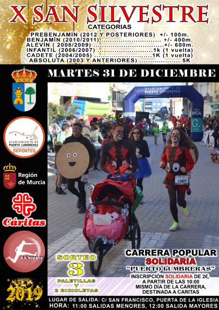 Puerto Lumbreras despedirá el año con campanadas infantiles y la X carrera solidaria San Silvestre - 1, Foto 1