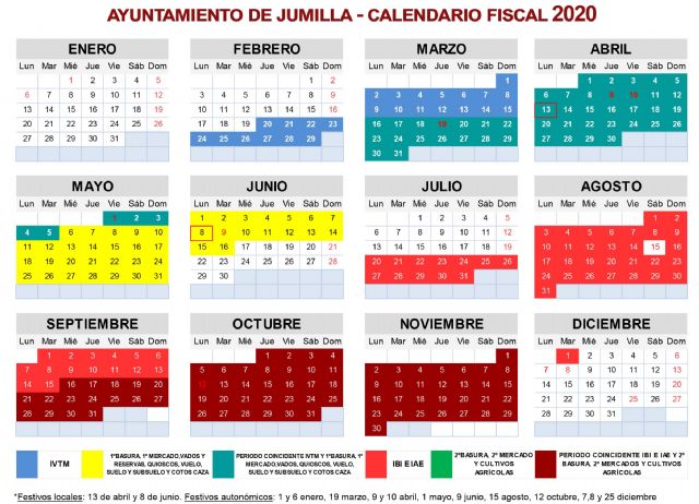 Gestión Tributaria recuerda las fechas claves del calendario fiscal local de 2020 - 1, Foto 1