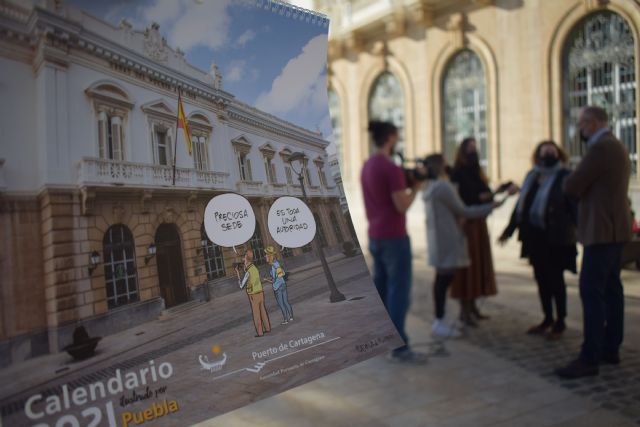 El humorista gráfico José Manuel Puebla pone todo su talento e ingenio en el calendario del Puerto de Cartagena - 2, Foto 2
