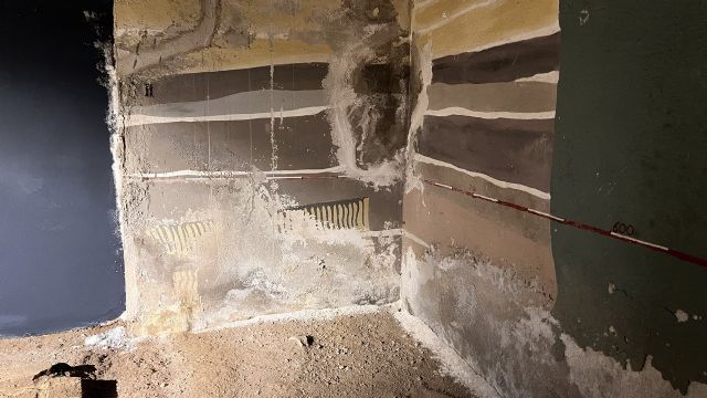 Huermur denuncia que las humedades y el verdín se apoderan del centro de visitantes de la muralla de Santa Eulalia - 3, Foto 3