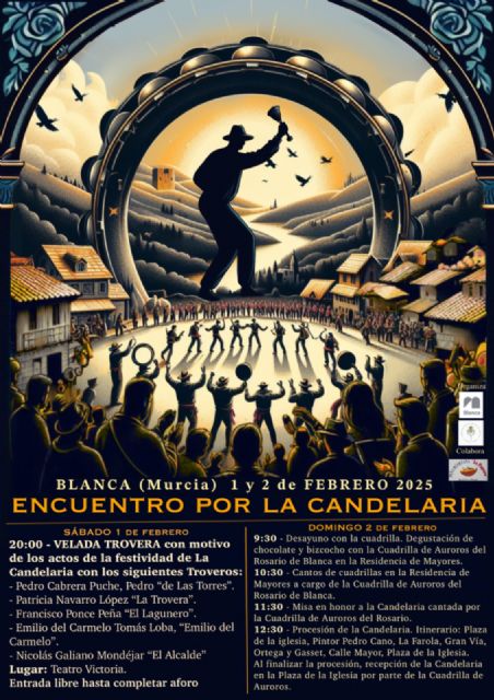 La tradición de las cuadrillas regresa a Blanca en el Encuentro por la Candelaria para llenar el municipio de cantos y aguilandos - 1, Foto 1