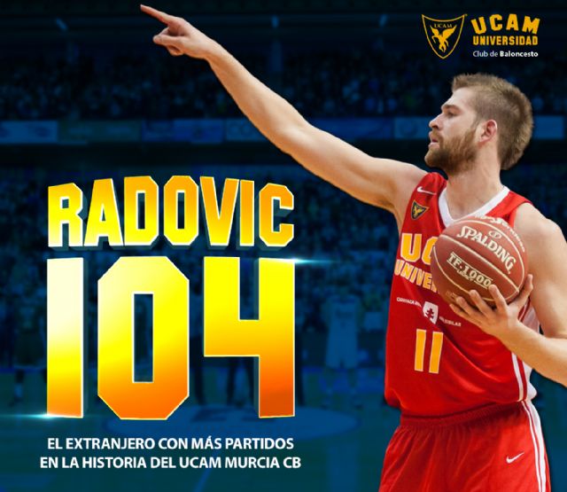 Nemanja Radovic se convierte en el extranjero del UCAM Murcia CB con más partidos en Liga Endesa - 1, Foto 1