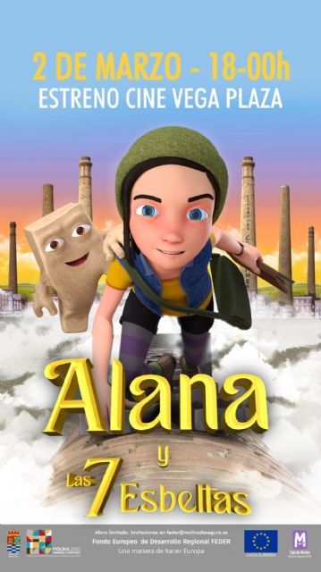 El estreno de Alana y las 7 Esbeltas, cortometraje de animación en 3D, tendrá lugar el jueves 2 de marzo en Molina de Segura - 1, Foto 1