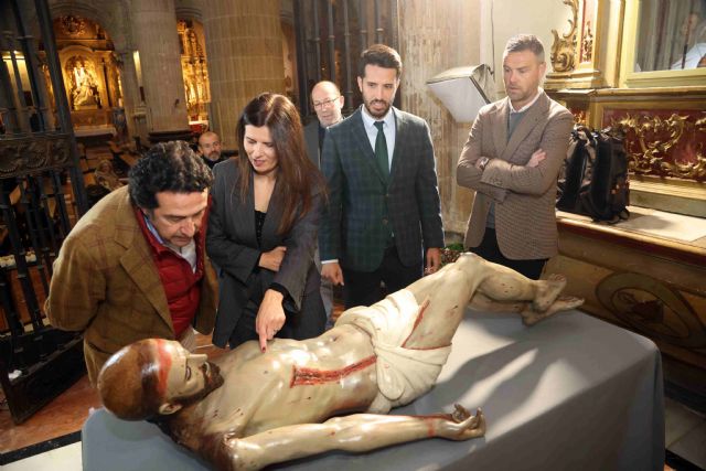 La imagen del Santo Entierro de Caravaca recupera su esplendor original tras ser sometida a un proceso de restauración - 1, Foto 1