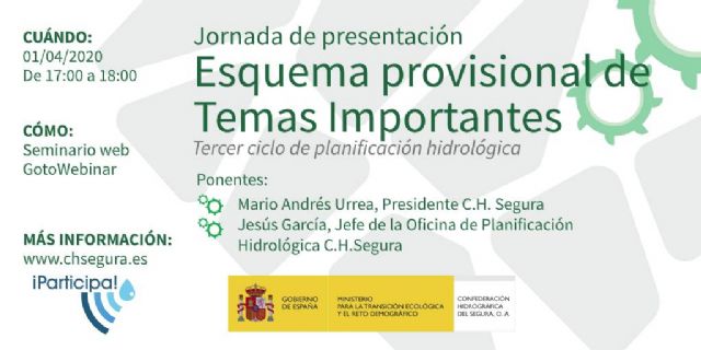 La CHS presenta en un seminario web el Esquema provisional de Temas Importantes - 1, Foto 1