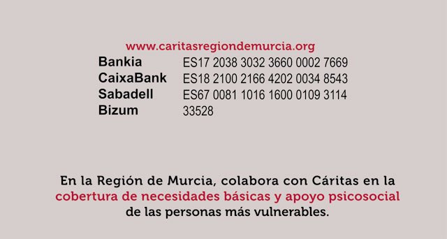 Cáritas lanza la campaña #LaCaridadNoCierra para movilizar recursos económicos y materiales ante las necesidades sociales del COVID-19, Foto 2