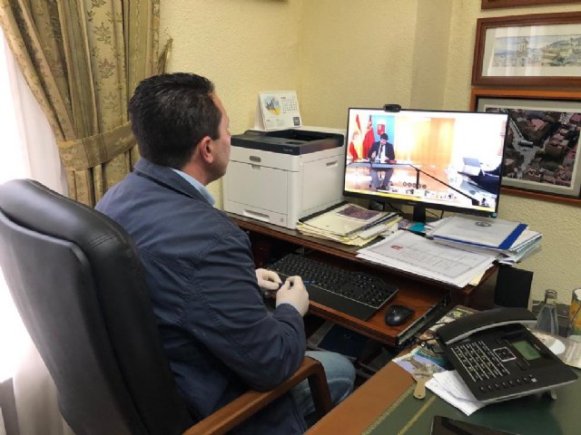 Videoconferencia entre el Presidente de la Región de Murcia y los alcaldes y alcaldesas, viernes 27 de marzo - 2, Foto 2
