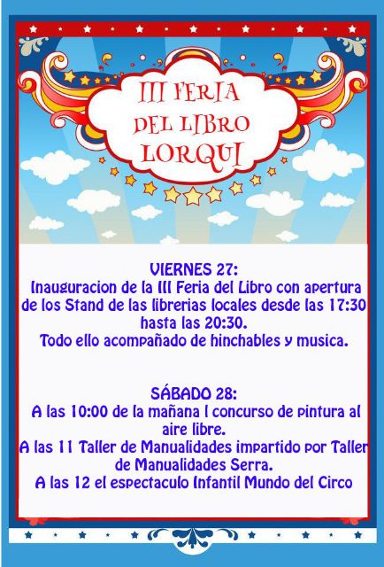 Lorquí celebra la III Feria del Libro con actividades para los más pequeños los días 27 y 28 de abril - 1, Foto 1
