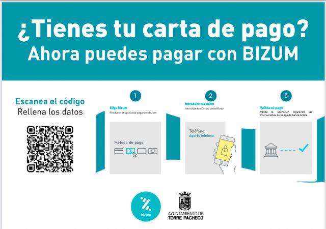 Torre Pacheco, el primer municipio de la Región en el que los vecinos podrán pagar con BIZUM sus tasas e impuestos - 3, Foto 3