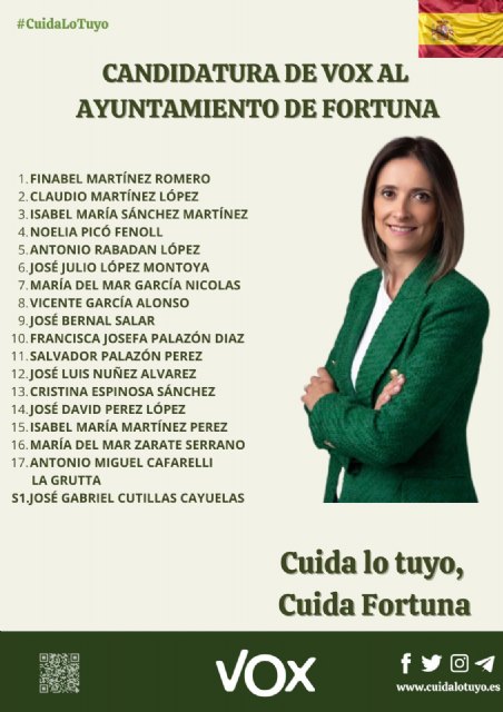 VOX presenta su candidatura y critica la incorporación del concejal tránsfuga socialista en la candidatura del PP de Fortuna - 1, Foto 1