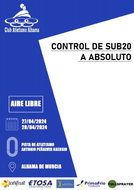 Alhama de Murcia, acoge este fin de semana un Control de Sub20 a Absoluto - 1, Foto 1