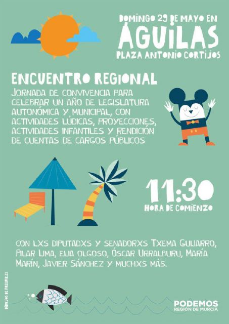 Podemos celebra un año en las instituciones con una jornada de convivencia en Aguilas - 1, Foto 1