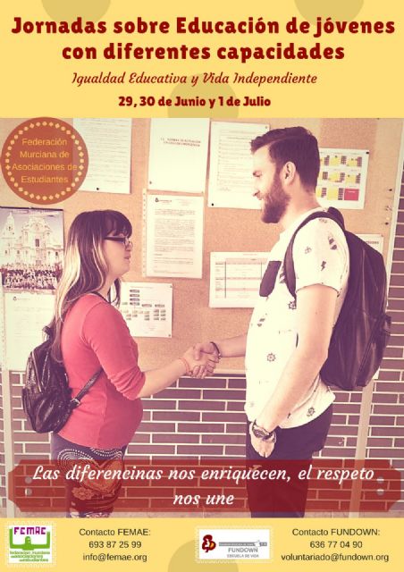 FEMAE y FUNDOWN crean unas jornadas sobre igualdad en la educación y vida independiente - 1, Foto 1