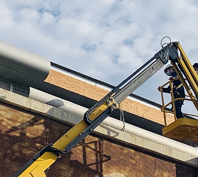 Comienzan las obras de reparación de la cubierta del pabellón Juan José Angosto - 1, Foto 1