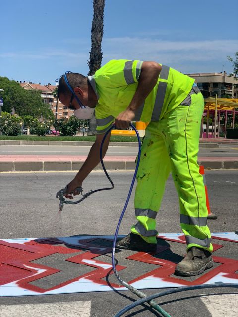 El repintado de más de 2.500 metros de carriles bici garantizará la seguridad de sus usuarios - 2, Foto 2