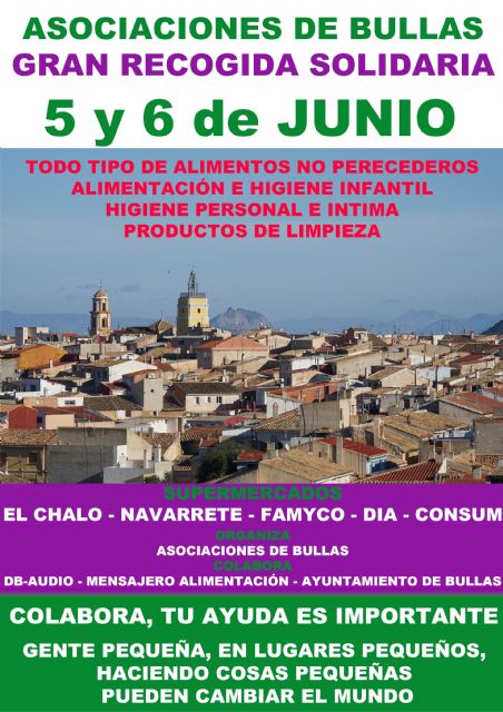 Asociaciones de Bullas colaboran en una recogida de alimentos para Servicios Sociales - 1, Foto 1