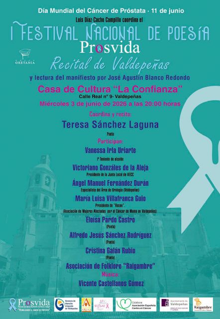 Valdepe&ntilde;as acoge el tercer recital del I Festival Nacional de Poesía 'PROSVIDA' contra el cáncer de próstata - 2, Foto 2