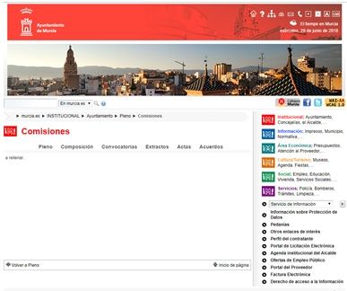 Ahora Murcia pide que el ayuntamiento publique en su web la información relativa a las distintas comisiones de pleno - 1, Foto 1
