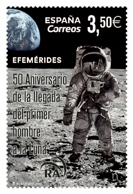 CORREOS presenta un sello que conmemora el 50 aniversario de la llegada del hombre a la luna - 2, Foto 2