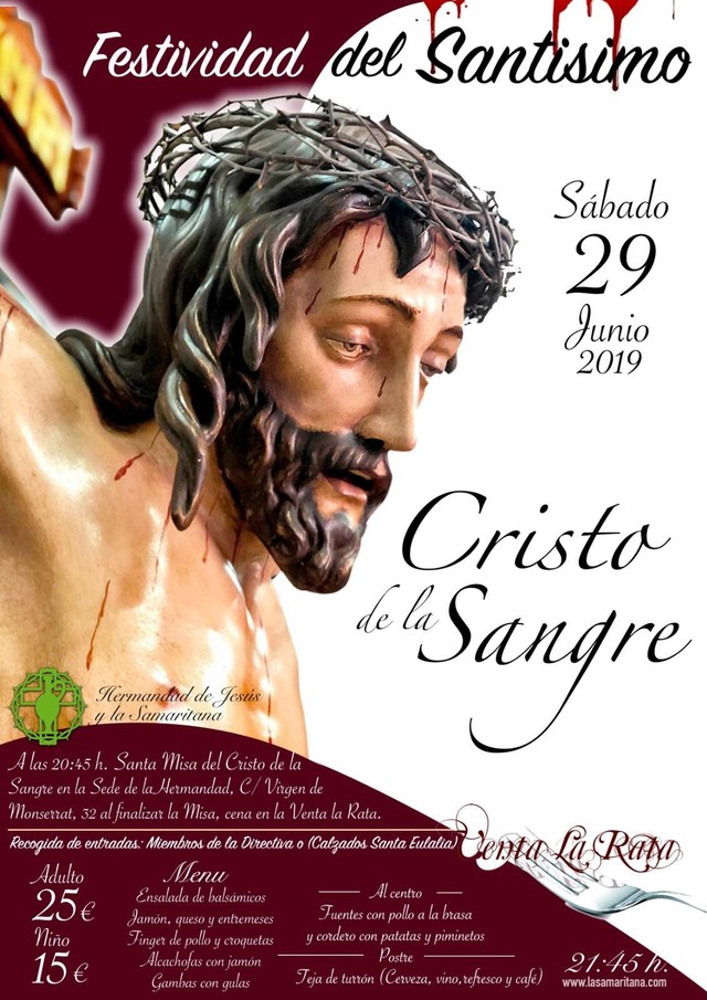 La Hermandad de Jesús y la Samaritana celebrará la festividad del Santísimo Cristo de la Sangre el próximo sábado 29 de junio, Foto 1