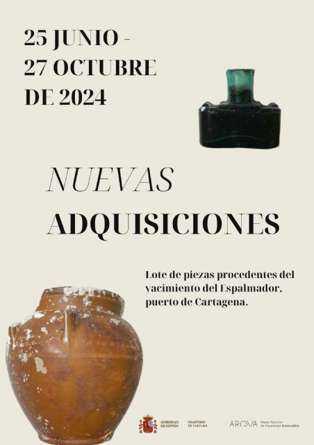 El Museo Nacional de Arqueología Subacuática ARQVA exhibe un conjunto de piezas procedentes del Espalmador, en la vitrina dedicada a Nuevas adquisiciones - 1, Foto 1