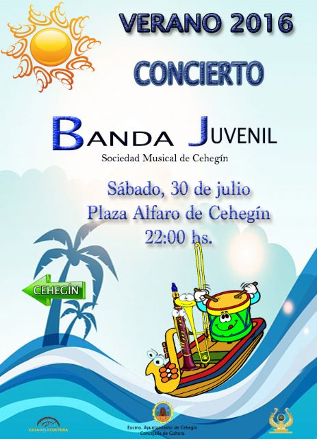 La Banda Juvenil de la Sociedad Musical de Cehegín ofrecerá, este próximo sábado, un concierto en la Plaza Alfaro - 1, Foto 1