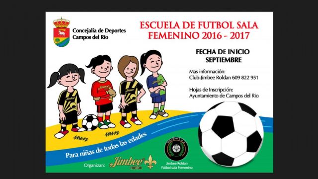 El Jimbee Roldán presenta la Escuela de Fútbol Sala Femenino de Campos del Río - 1, Foto 1
