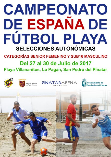 San Pedro del Pinatar acoge el campeonato de España de Fútbol Playa de Selecciones Territoriales en categorías Femenina y Cadete masculino - 1, Foto 1