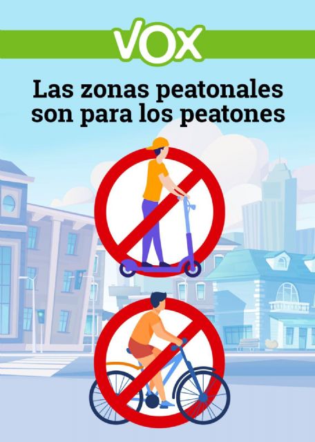 VOX exige garantizar la seguridad de los peatones cuando transiten patinetes o VMP por las aceras de Cieza - 1, Foto 1