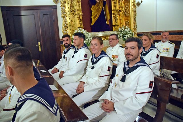 La Comandancia Naval de Sevilla celebra en la Capilla de los Marineros su tradicional Eucaristía en honor a la Virgen del Carmen - 4, Foto 4