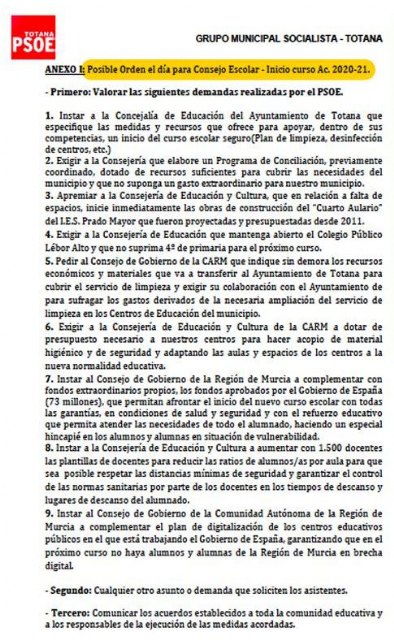 PSOE: El concejal de Educación va a remolque e ignora por completo los avisos del PSOE - 2, Foto 2
