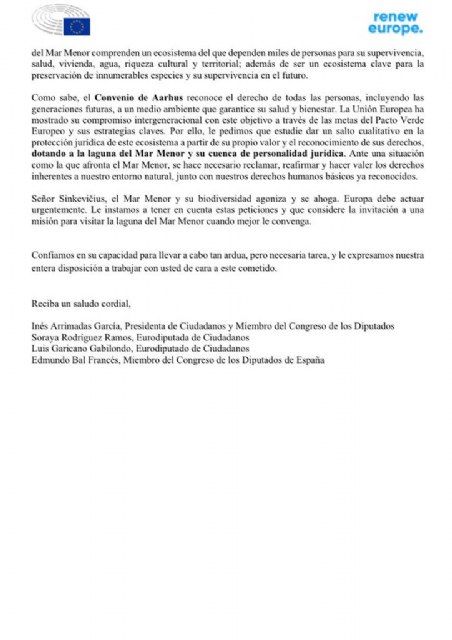 Ciudadanos pide a la Comisión Europea que intervenga en la crisis del Mar Menor - 3, Foto 3