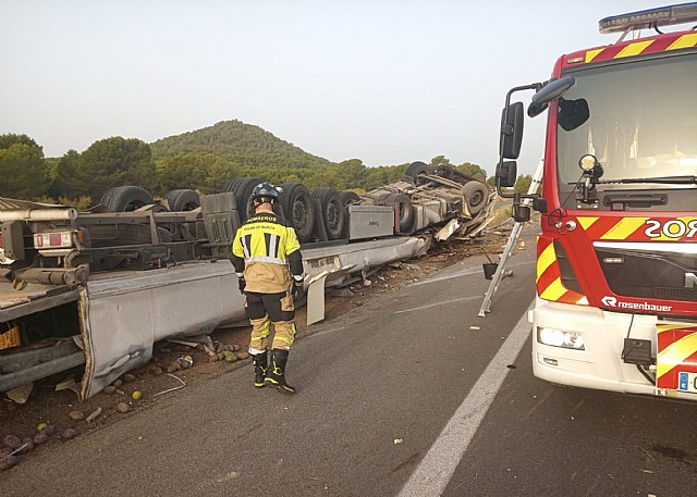 Accidente de circulación en la RM-15, Bullas sentido Mula - 1, Foto 1