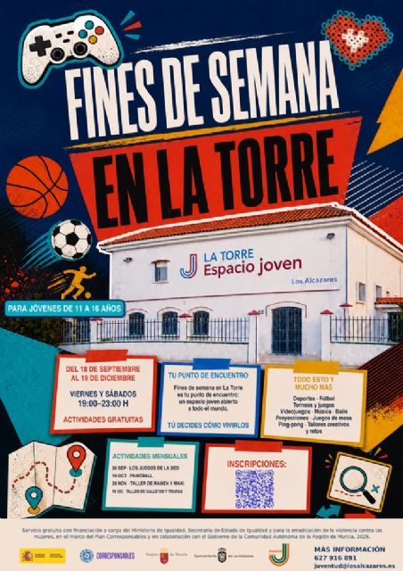 Los ‘Fines de Semana en LA Torre’ regresan en septiembre para ofrecer ocio gratuito a jóvenes de Los Alcázares - 2, Foto 2