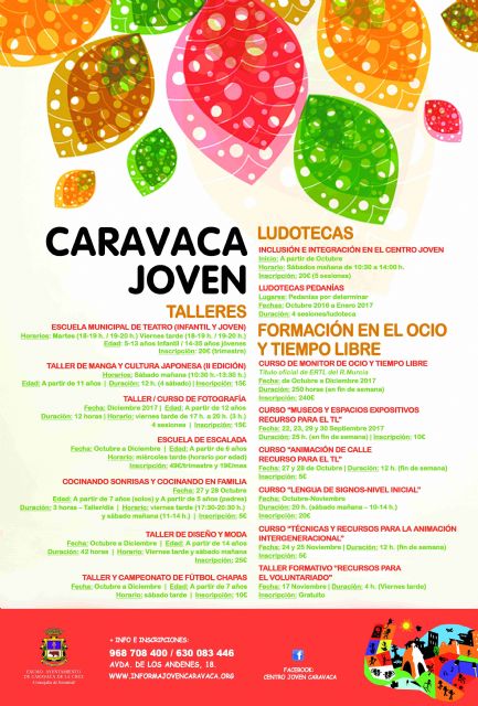 La Concejalía de Juventud oferta nuevos talleres y cursos dentro de la programación 'Caravaca Joven' - 1, Foto 1