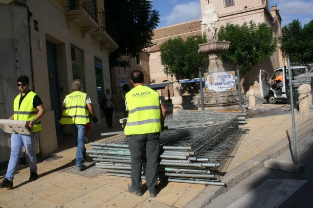The rehabilitation works of the Juan de Uzeta Fountain begin, which will last until mid-November, Foto 3