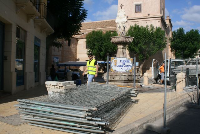 The rehabilitation works of the Juan de Uzeta Fountain begin, which will last until mid-November, Foto 4