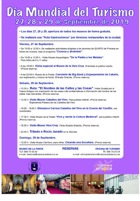 Caravaca celebra el ´Día Mundial del Turismo´ con actividades en la red de museos y rutas guiadas por el casco histórico - 1, Foto 1