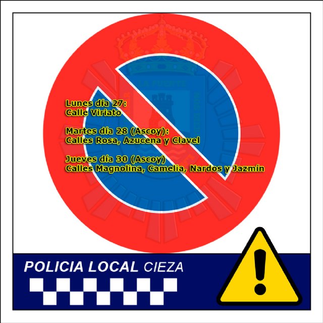 Cambios de estacionamiento en diversas calles de Cieza a partir de hoy lunes - 1, Foto 1