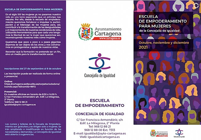 La Concejalía de Igualdad abre el plazo de inscripción para la Escuela de Empoderamiento - 1, Foto 1
