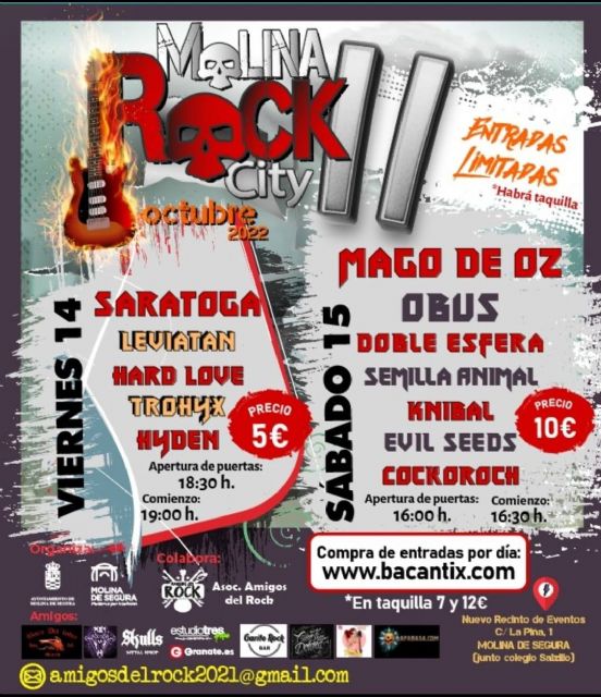 El II Molina Rock City se celebra los días 14 y 15 de octubre en el recinto REMO - 1, Foto 1